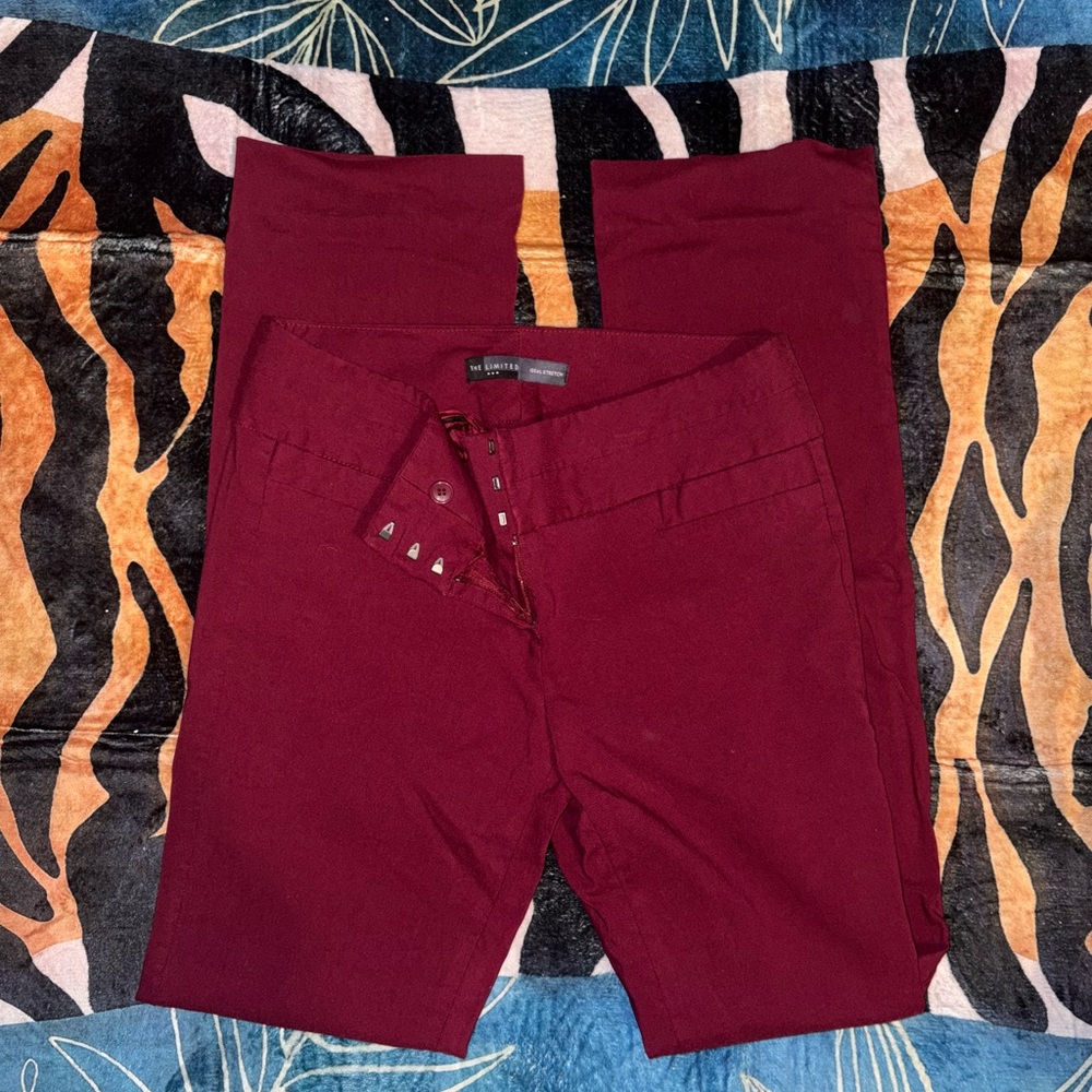 The Limited Ideal Stretch Wine Red Dress Pants